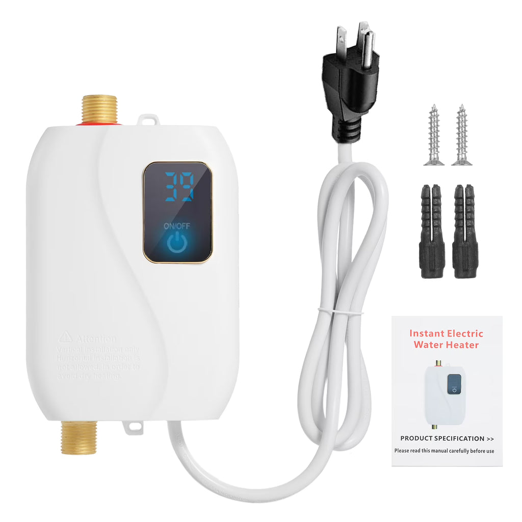 Instant Water Heater 3000W Electric Tankless with LCD Display T5848
