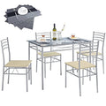 5-Piece Kitchen Dining Table Set with 4 Chairs Q238