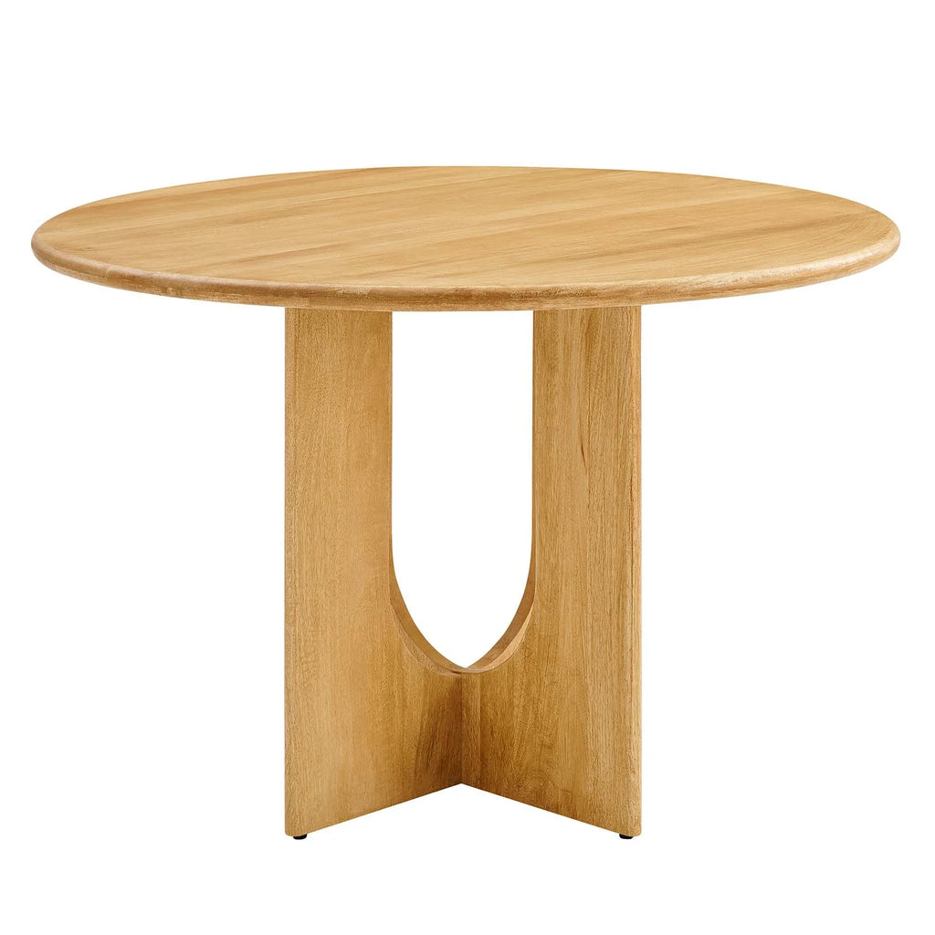 Round 48" Oak Wood Dining Table Y311432
