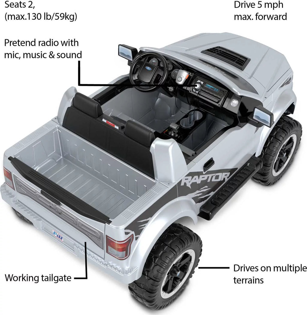 12V Battery-Powered Ride-On Vehicle with Music Sounds & Microphone N174693