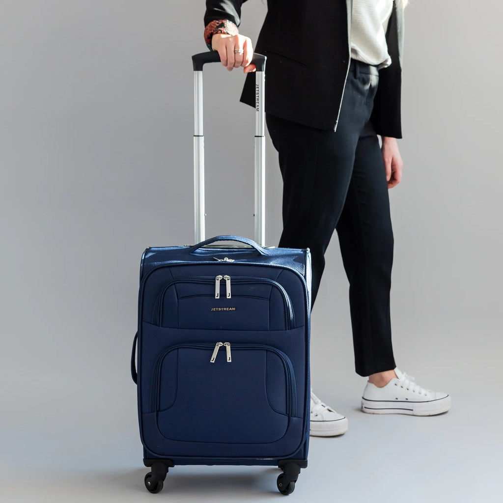 Navy 20-inch Softside Carry-on Luggage D955