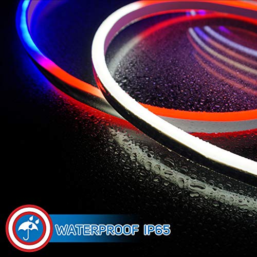 30ft Red White Blue Waterproof LED Rope Lights with Controller S88981