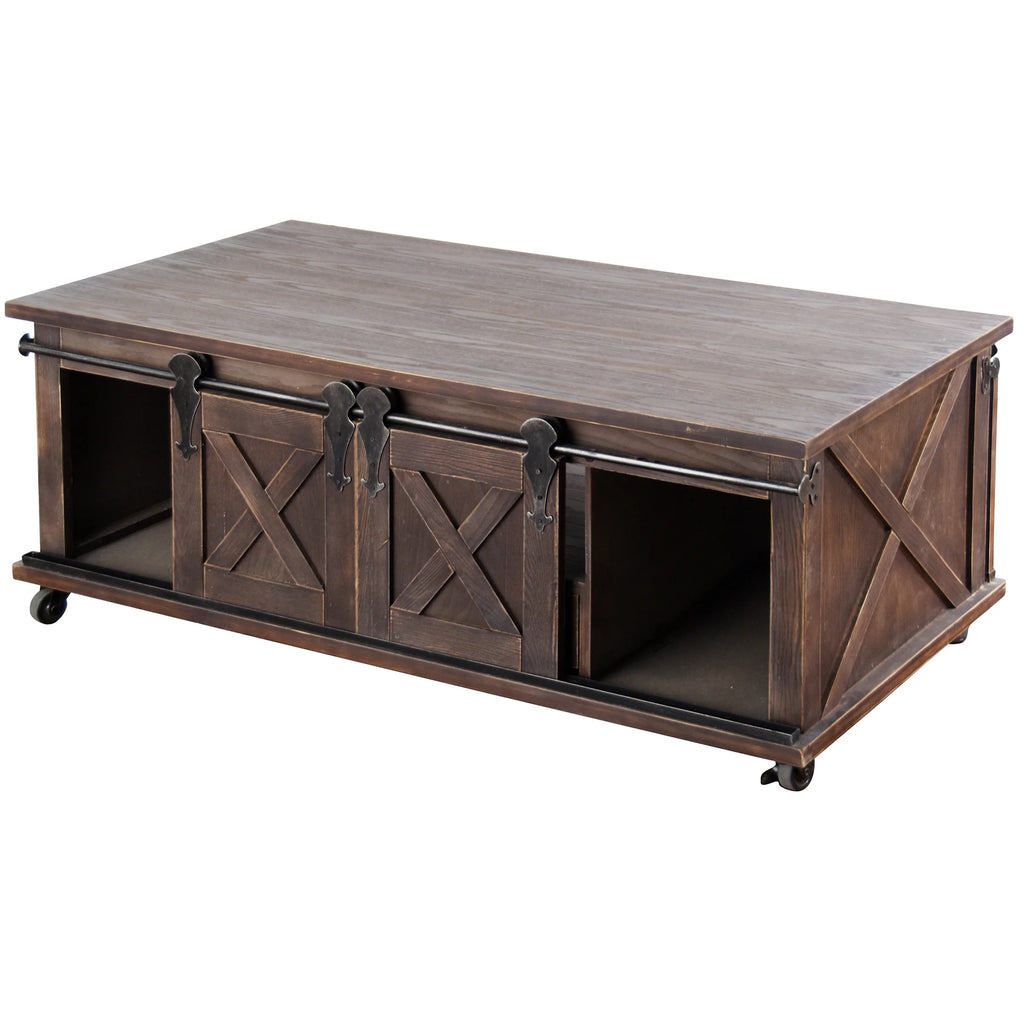 Dark Brown Wooden Coffee Table F672