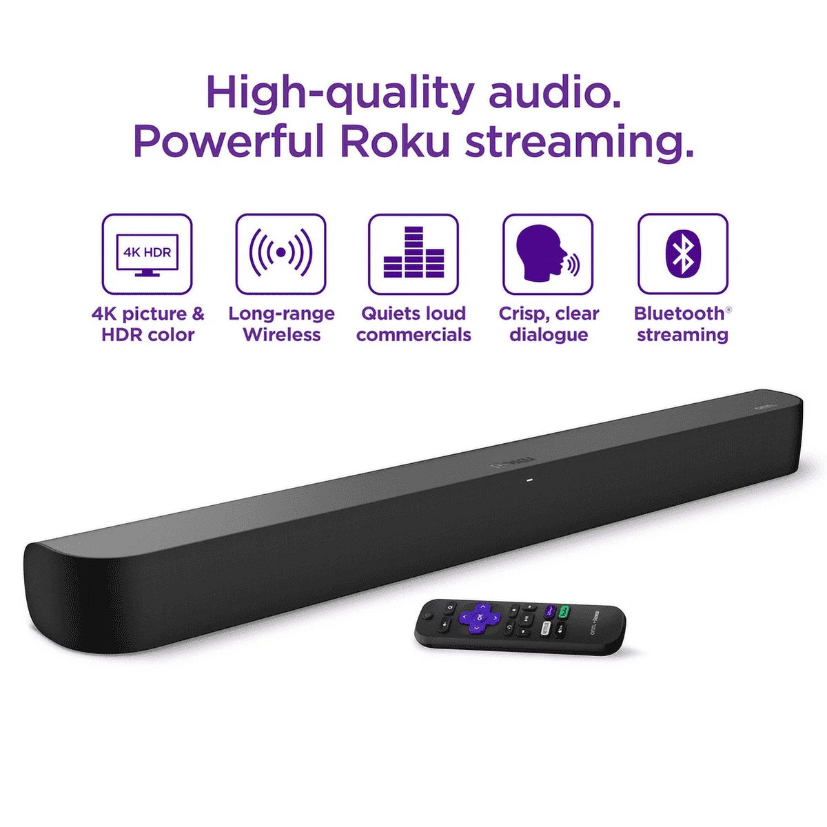 Smart Soundbar with Built-in 4K Streaming Media Player X6578