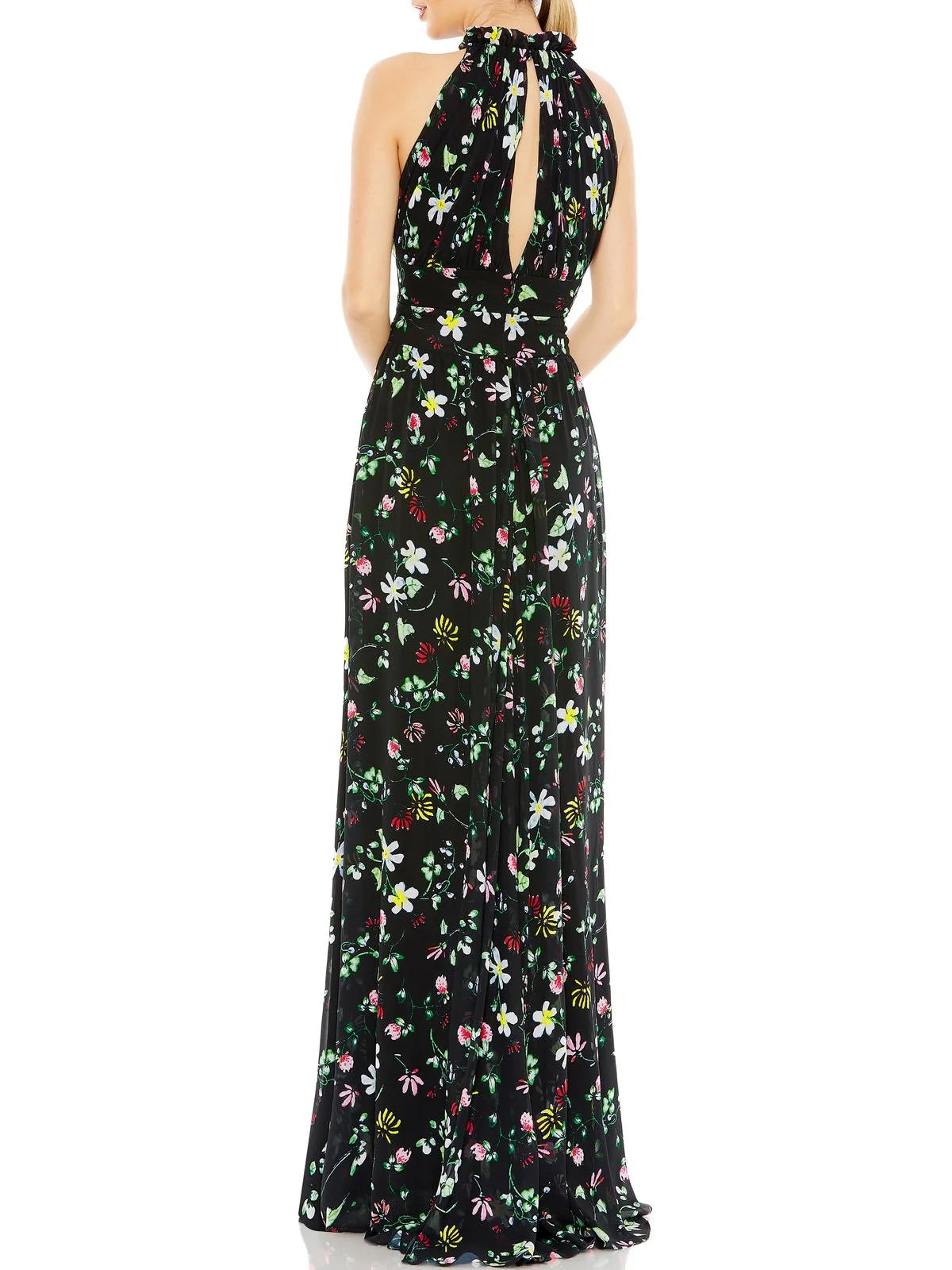Floral Print Maxi Evening Dress H8635