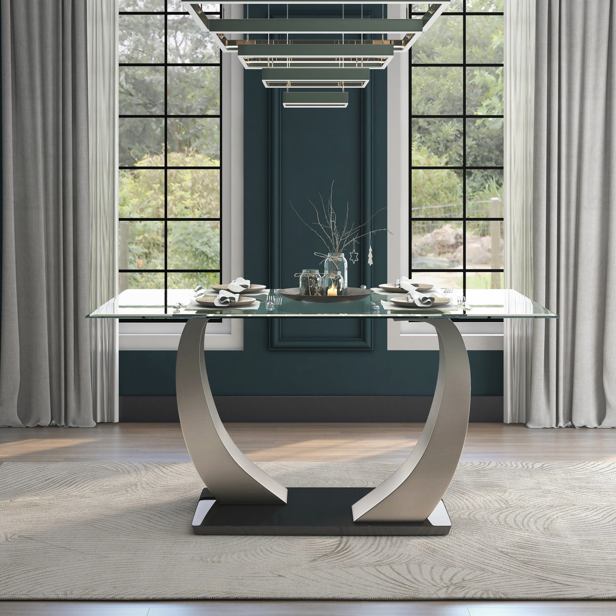 60-inch Glass Top Dining Table R22160