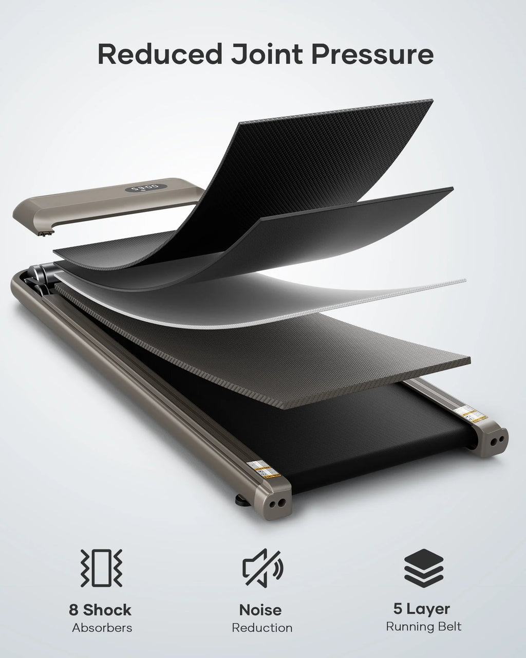 Treadmill Walking Pad with Remote Control 2 in 1 Portable J34800