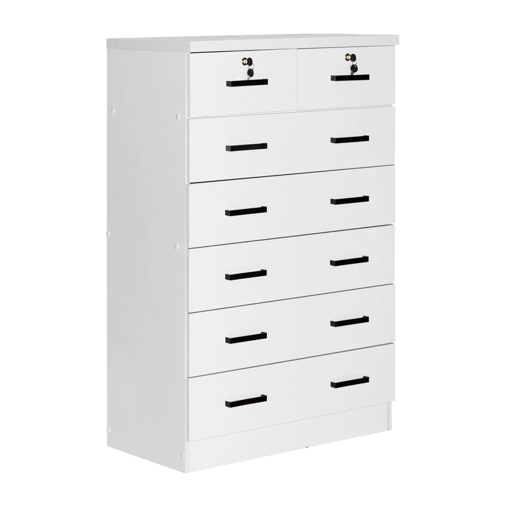 Black 4 Drawer Wooden Dresser with Lock Y69297