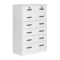 Black 4 Drawer Wooden Dresser with Lock Y69297