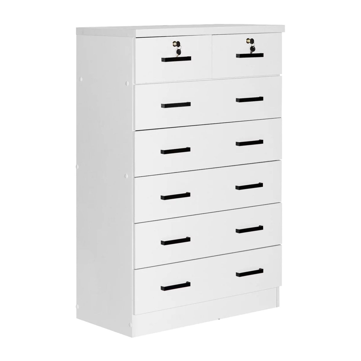 Black 4 Drawer Wooden Dresser with Lock Y69297