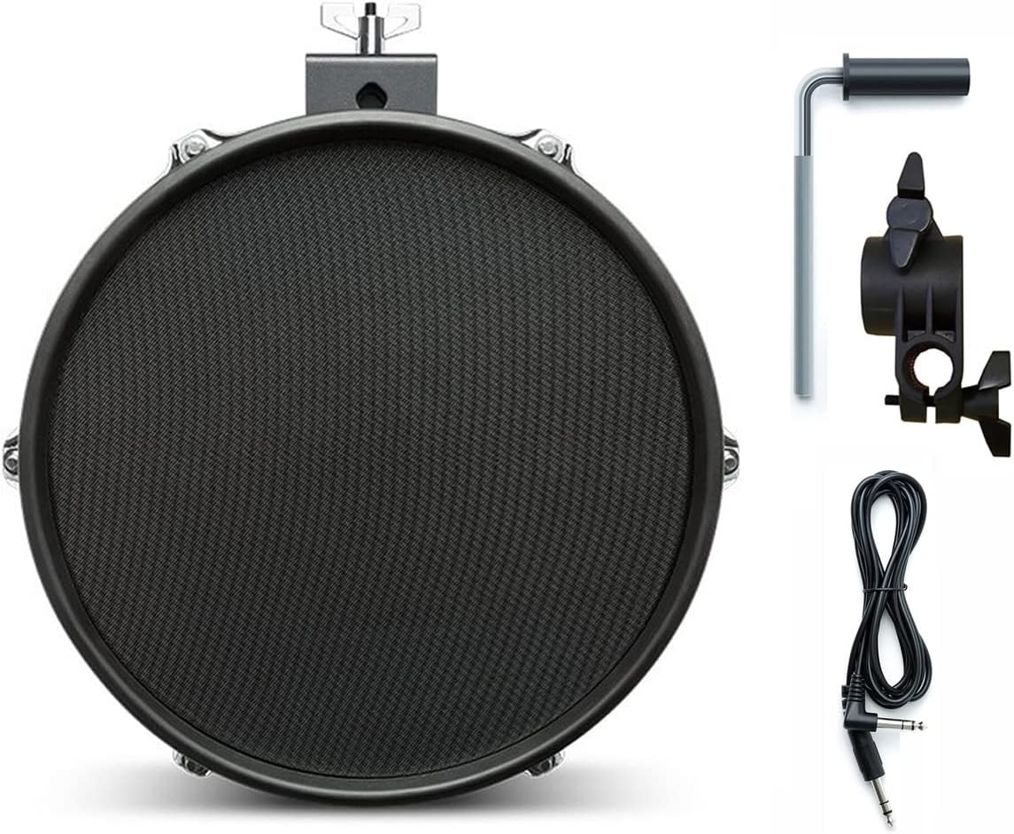 8 inch Mesh Drum Pad with Clamp and 10ft Trigger Cable Bundle C2629