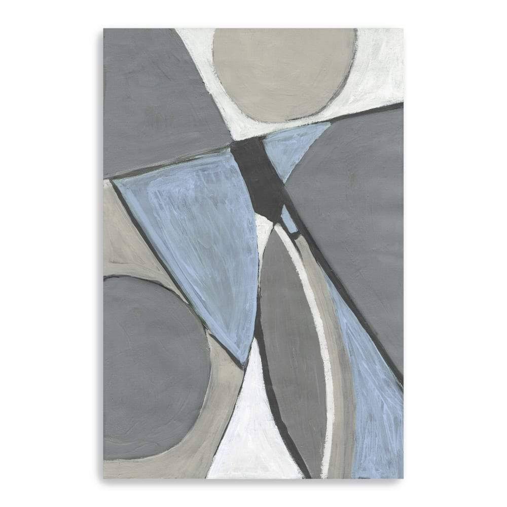 Geometric Canvas Giclee Blue 24x22 x 3& Polyester S9552
