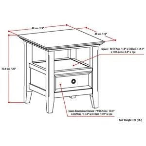 Solid Wood End Table in Black N915652