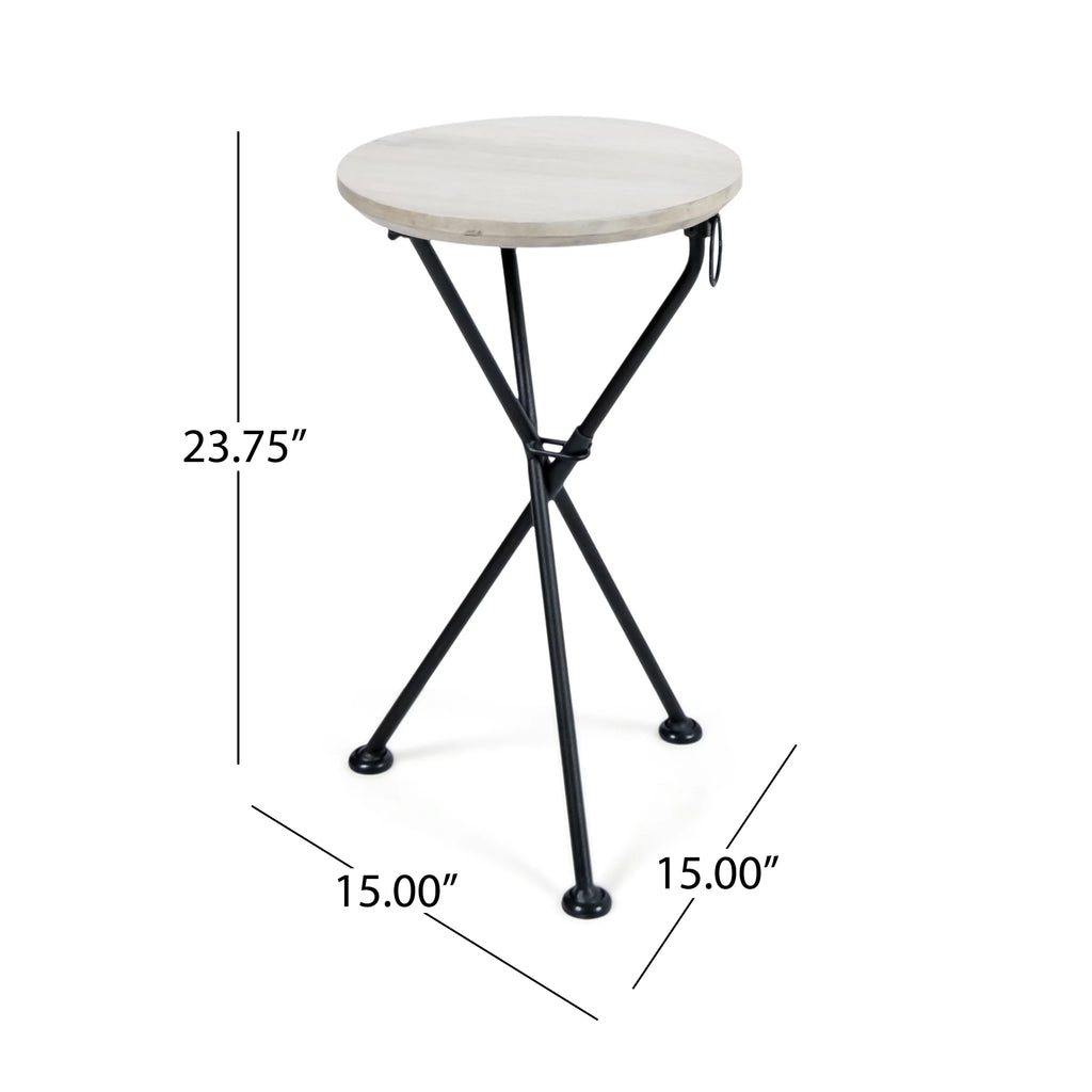 Portable Acacia Wood Side Table G877