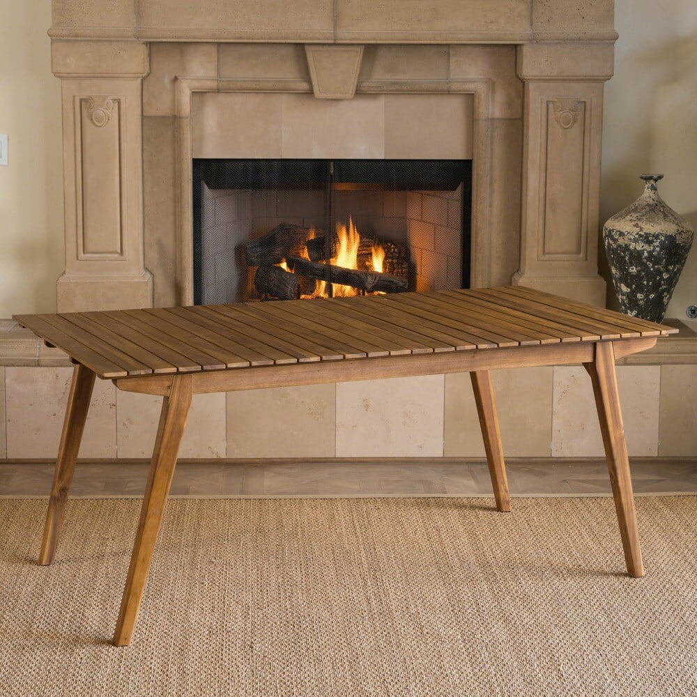 Brown Wood Dining Table C187