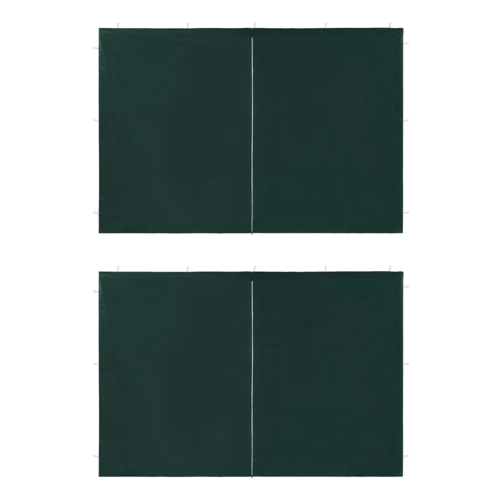 Party Tent Sidewall 2 pcs with Zipper PE Green H52011