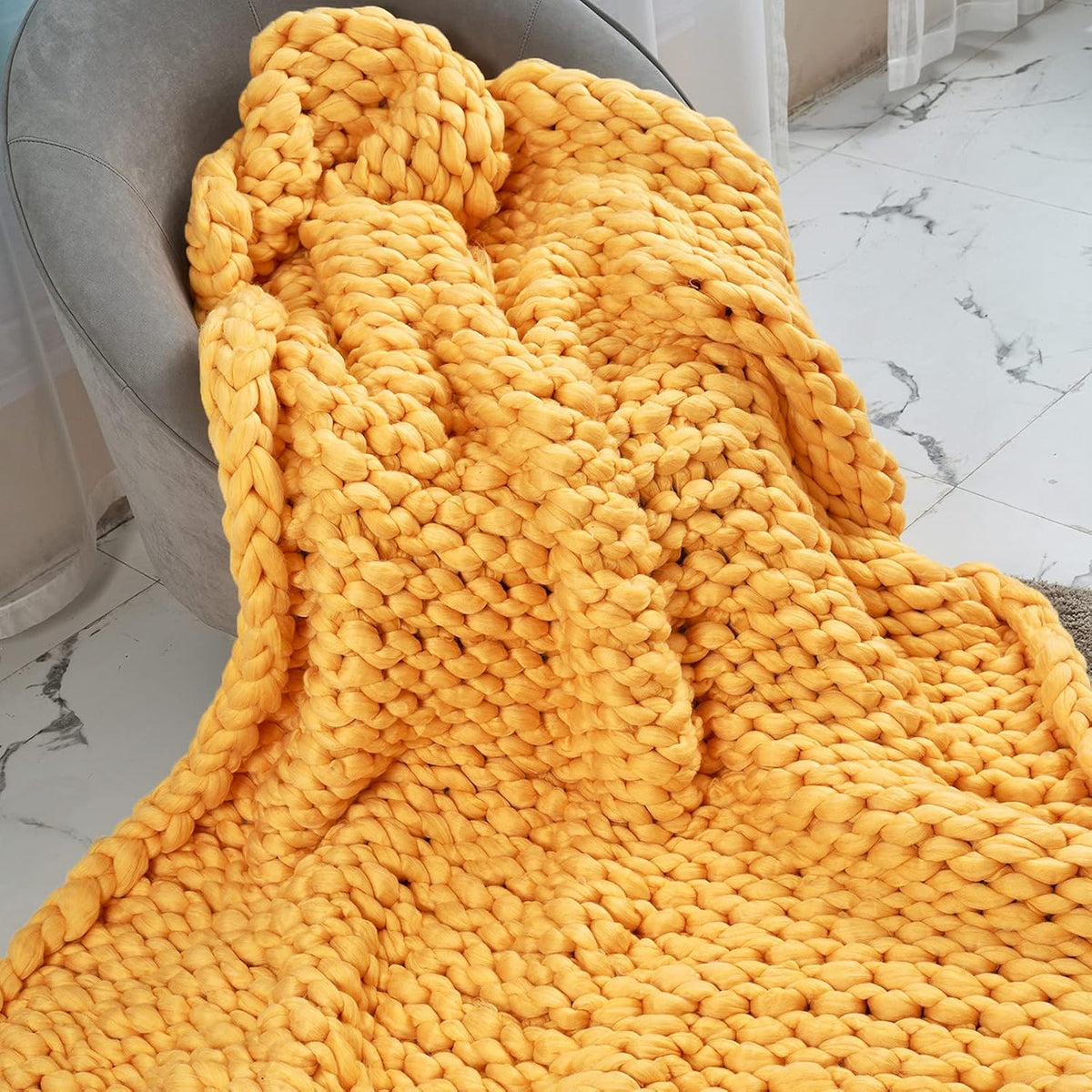 Chunky Knit Blanket Throw Rose Red 40x60 J196