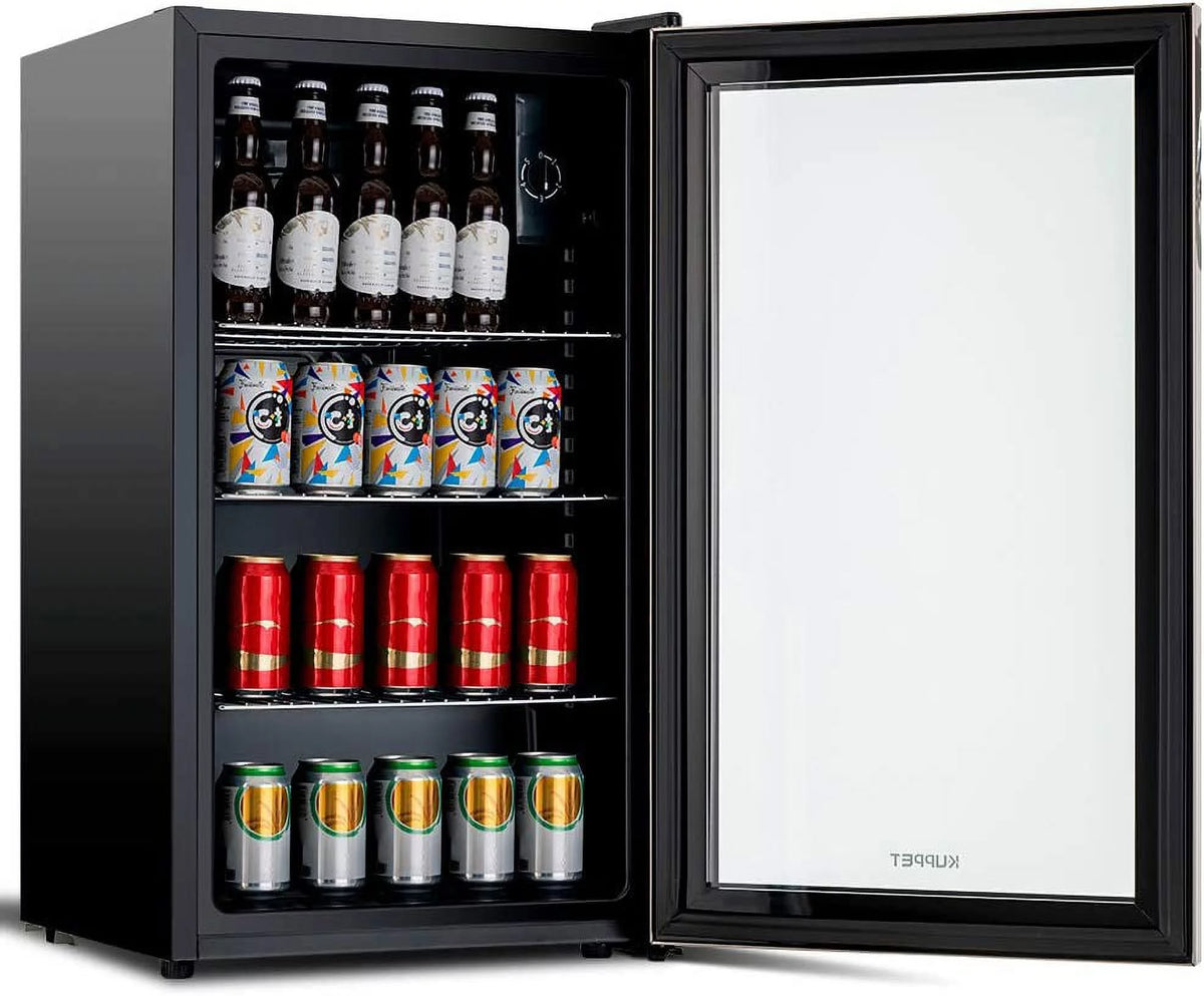 120 Can Beverage Refrigerator Glass Door Stainless Steel S591