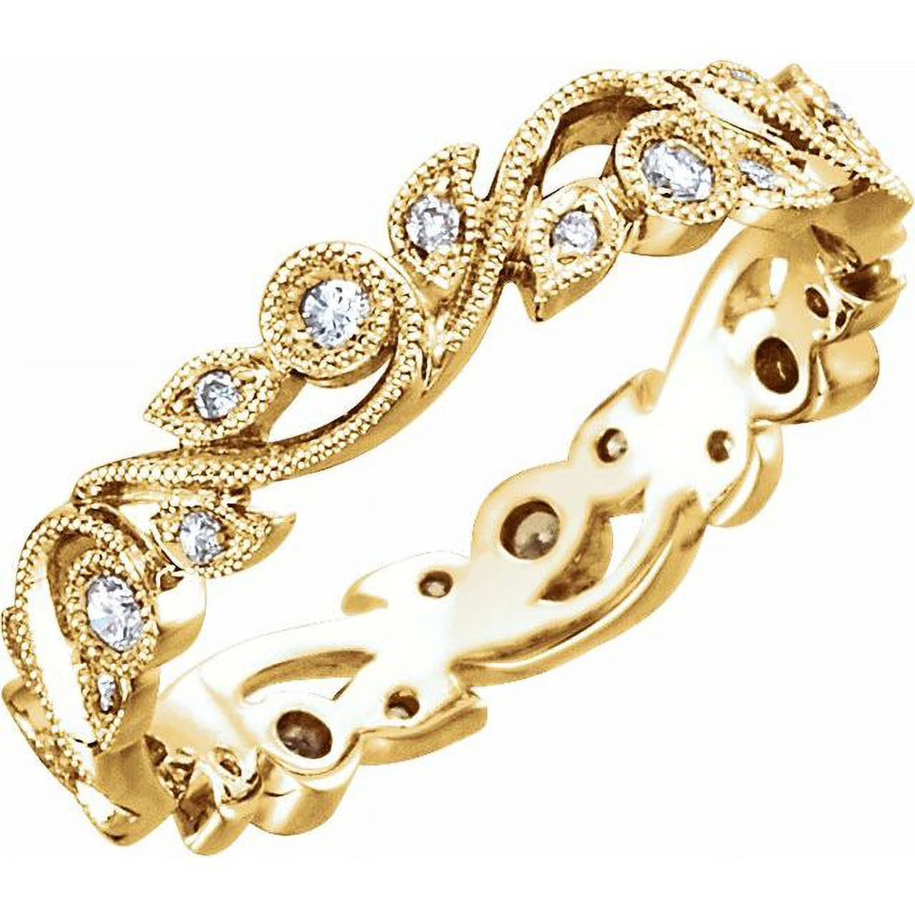 14K Yellow 1/4 CTW Natural Diamond Eternity Band Size 6 Y7749