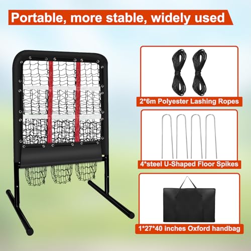 9 Hole Pitching Net with Strike Zone and Handbag V1259