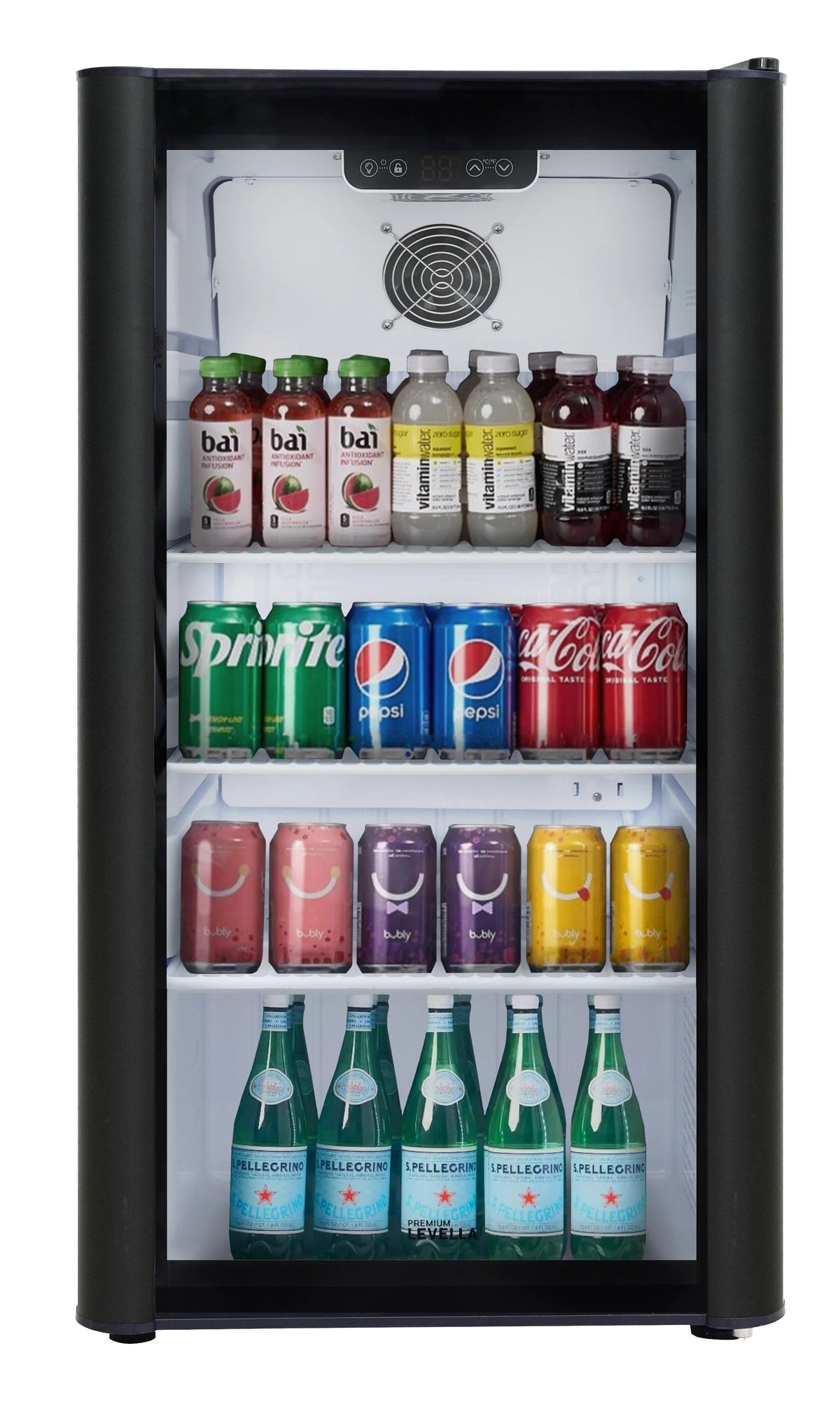 Glass Door Display Refrigerator 3.1 cu ft Black W254