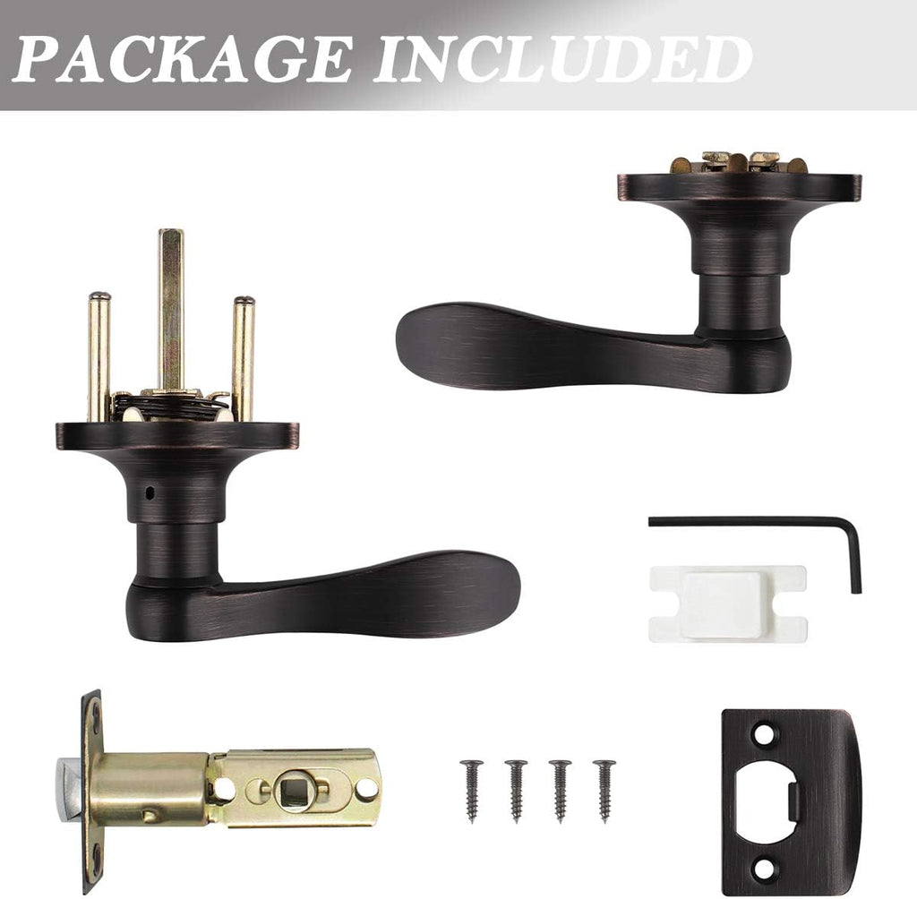 5 Pack Oil Rubbed Bronze Interior Door Lever G47198