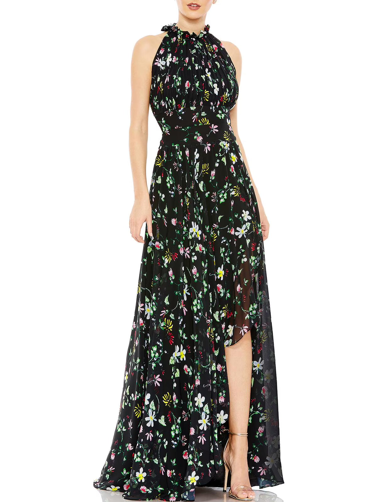 Floral Print Maxi Evening Dress H8635