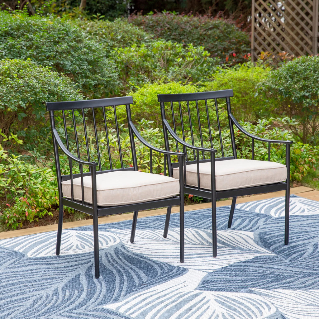 9-Piece Outdoor Dining Set with Extendable Table & Cushioned Chairs Y86697