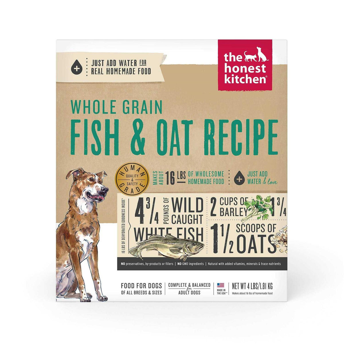 Whole Grain Fish & Oat Dehydrated Dog Food L3529