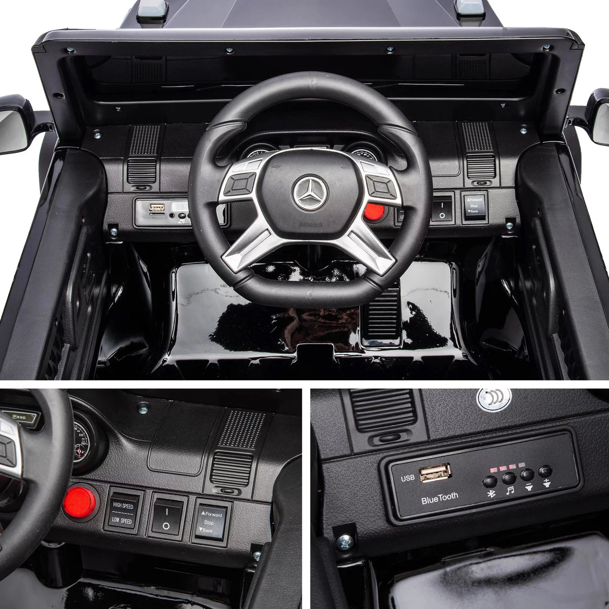 24V Electric Ride on Car with Remote Control, Black K19450
