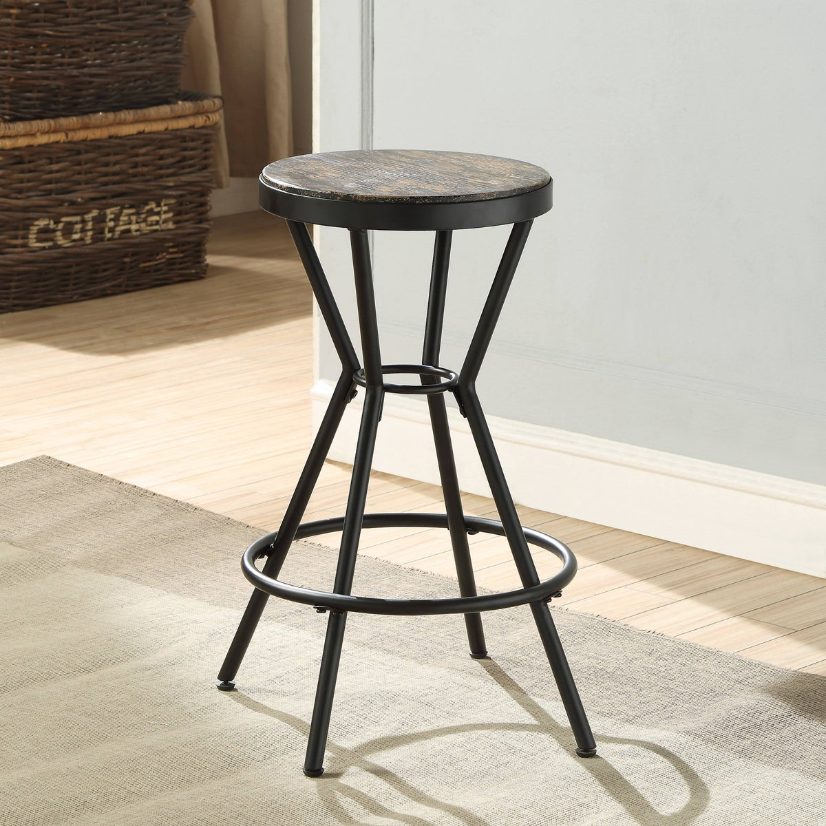 Black Industrial Vintage Bar Stool G5348