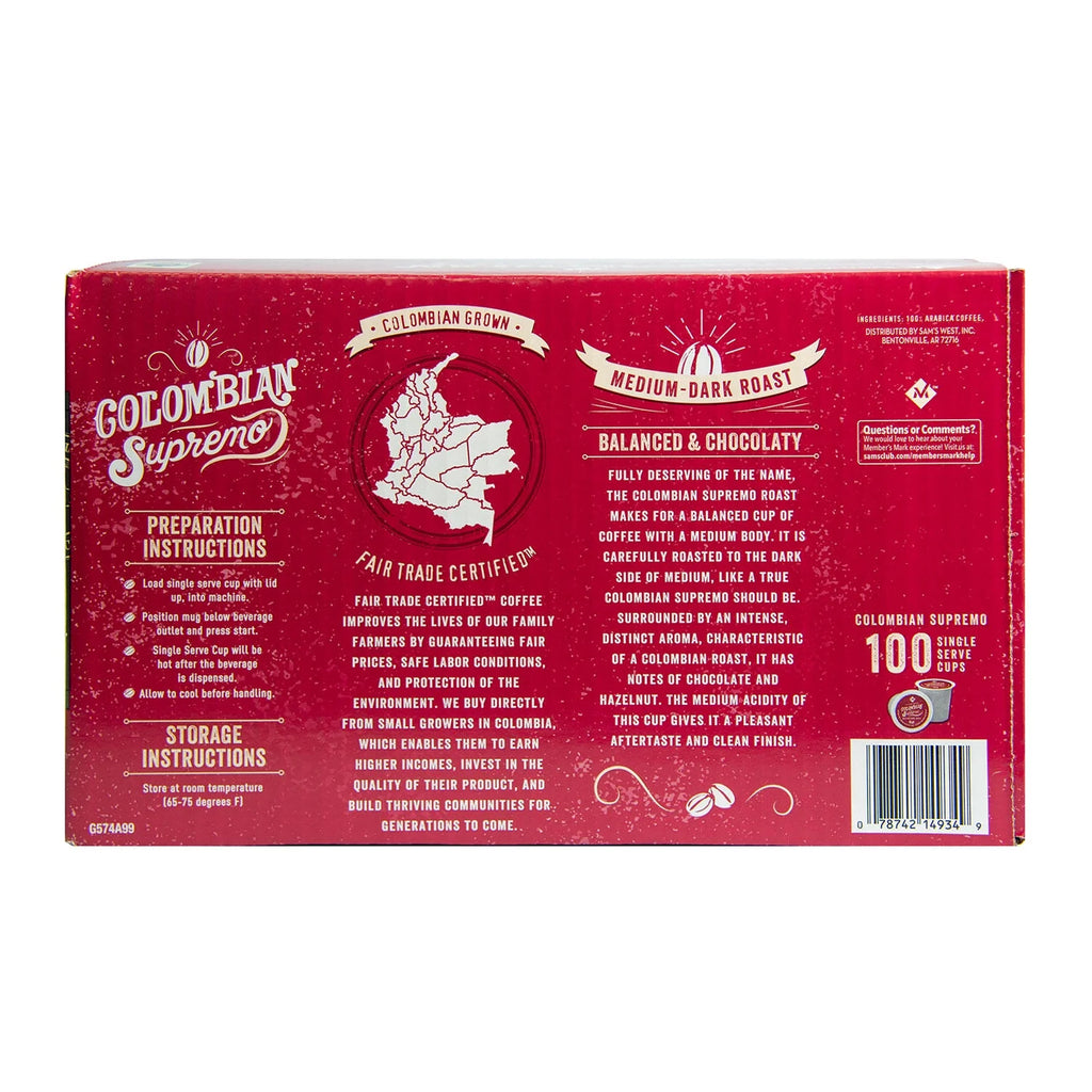 100 ct. Colombian Supremo Coffee B534