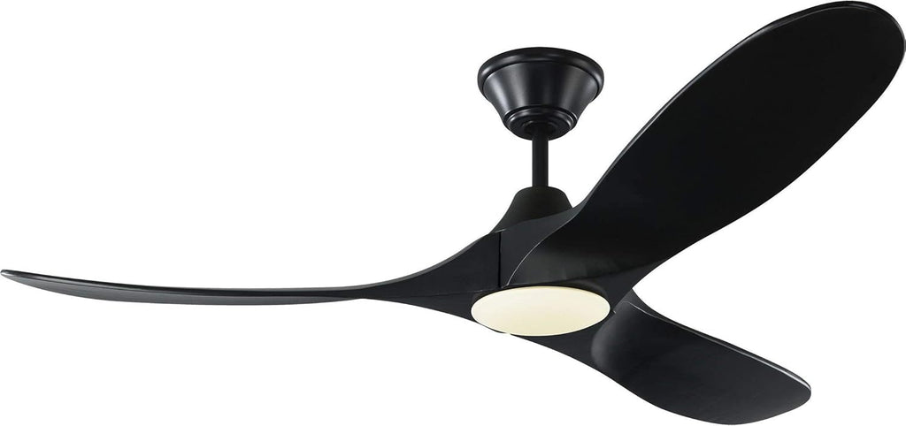 Matte Black 60 Ceiling Fan with LED Light and Remote Control U32344
