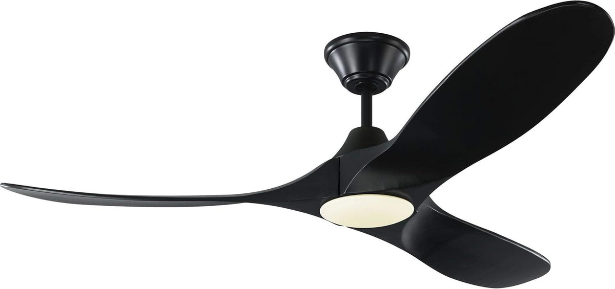 Matte Black 60 Ceiling Fan with LED Light and Remote Control U32344