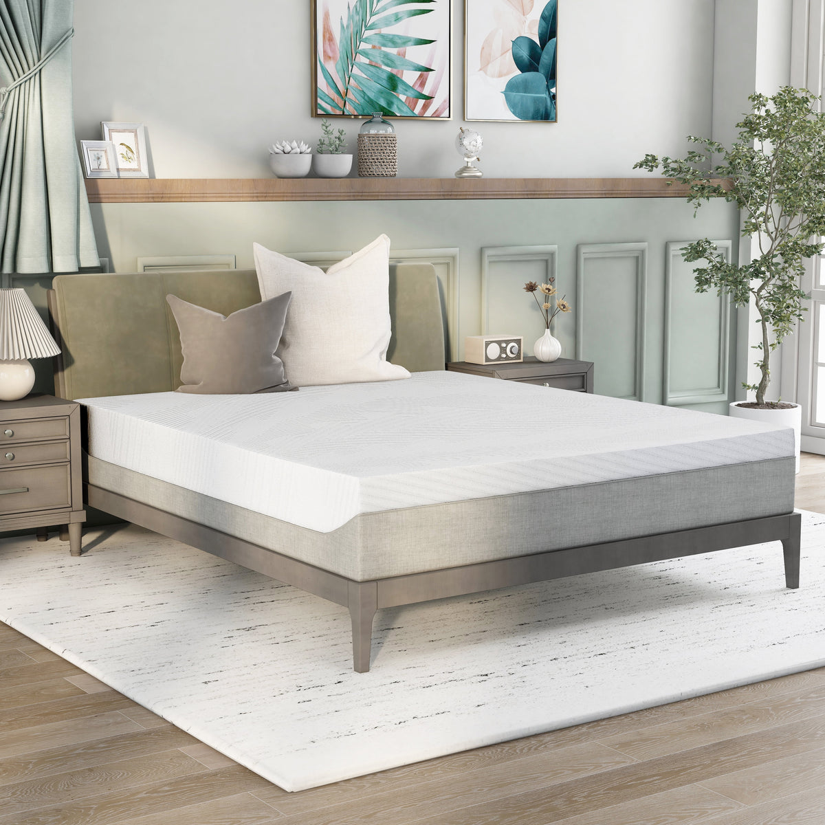 White 12-inch Memory Foam Mattress I18521