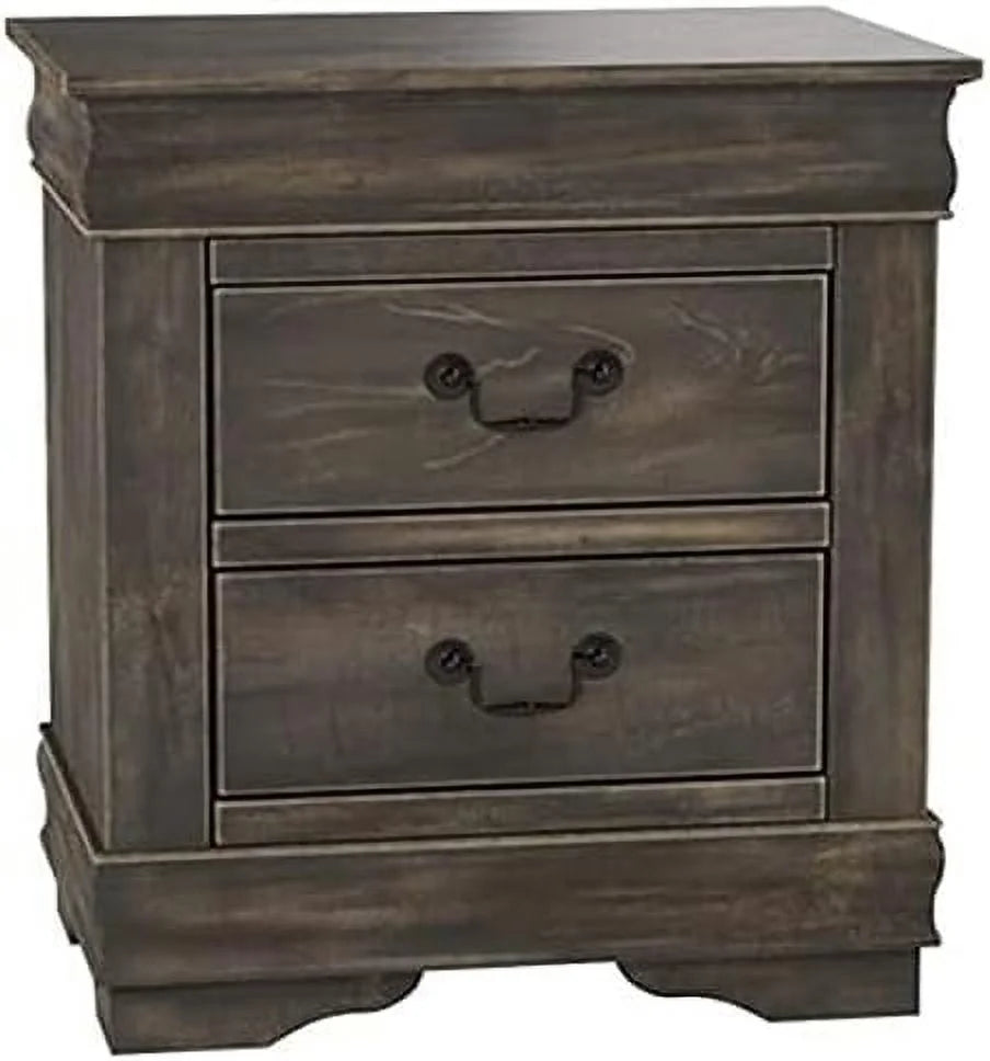 Small Wooden Nightstand with 2 Drawers D643579