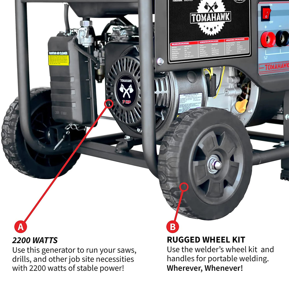 120 Amp Welder with 2,200W Generator G937