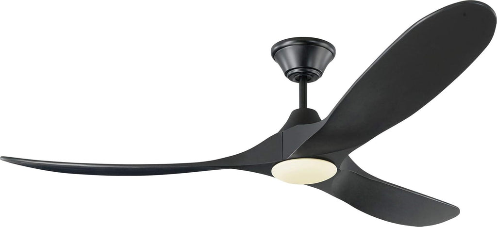 Matte Black 60 Ceiling Fan with LED Light and Remote Control U32344