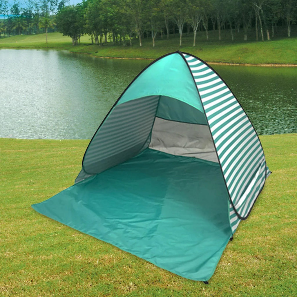 Green Stripes Automatic Beach Tent K8725