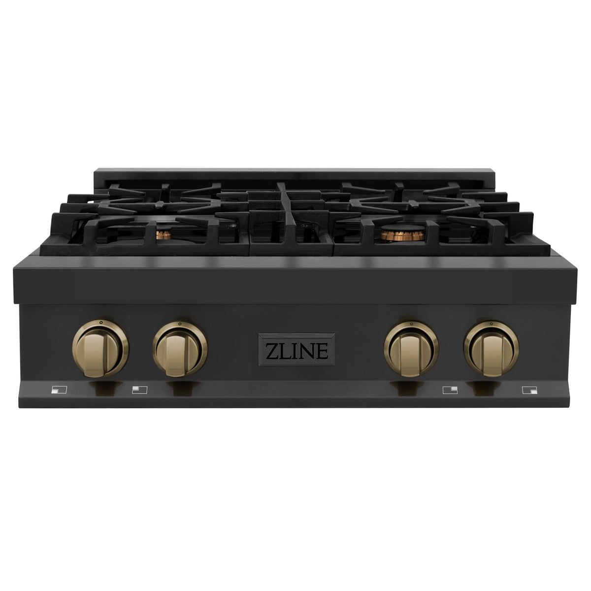 30 In. 4 Gas Burners Black Stainless Steel Rangetop A2874