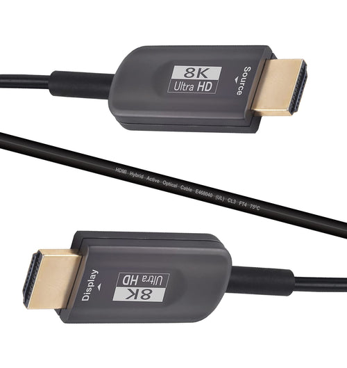 150ft 8K HDMI 2.1 Fiber Optic Cable, 48Gbps, CL3 Rated B28339