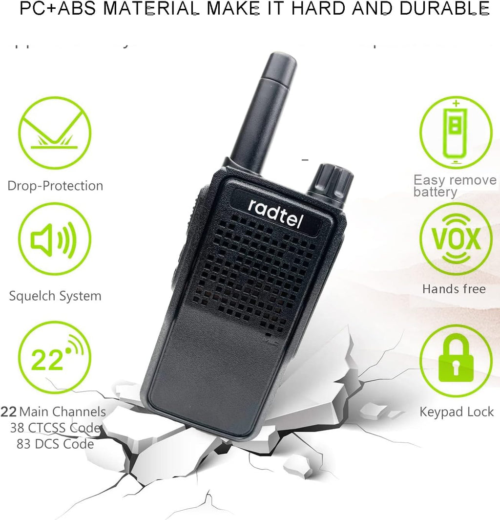 4 Pack Rechargeable Two Way Radio Walkie Talkies Z888