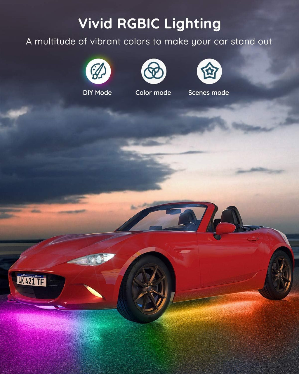 Smart Under Car Lights with App Control, RGBIC, Pack of 2 M828792